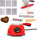 Total Chef Single Pot Chocolate Melter - Electric Candy Melting Hot Fondue Pot With 32+ Accessories, Serving 1 cup Dark or White Melted Chocolate For Dipping Party Desserts, 8.8 Oz (250 g) Capacity